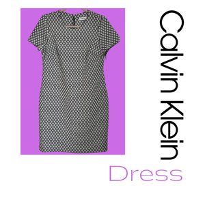 Calvin Klein printed business casual dress, great for office